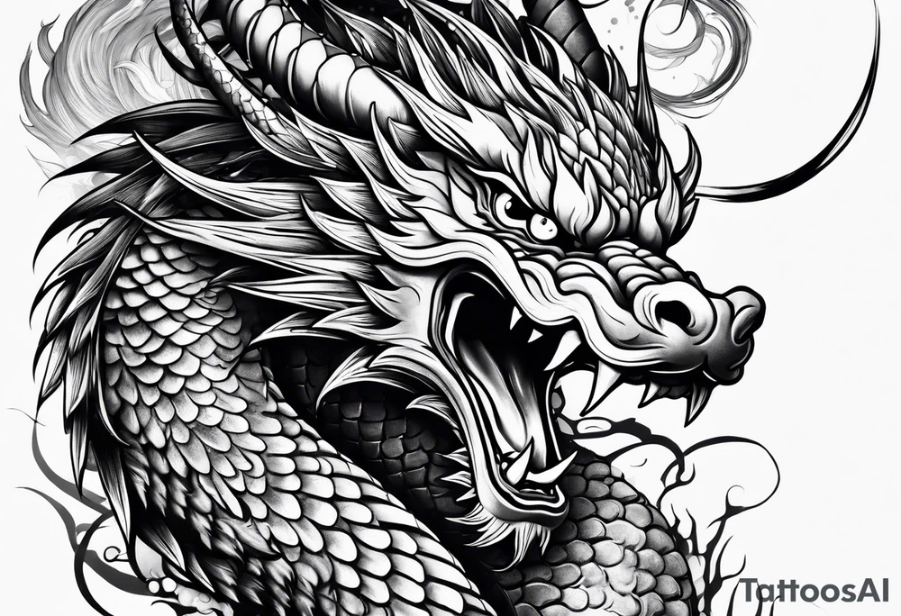 Japanese dragon tattoo idea