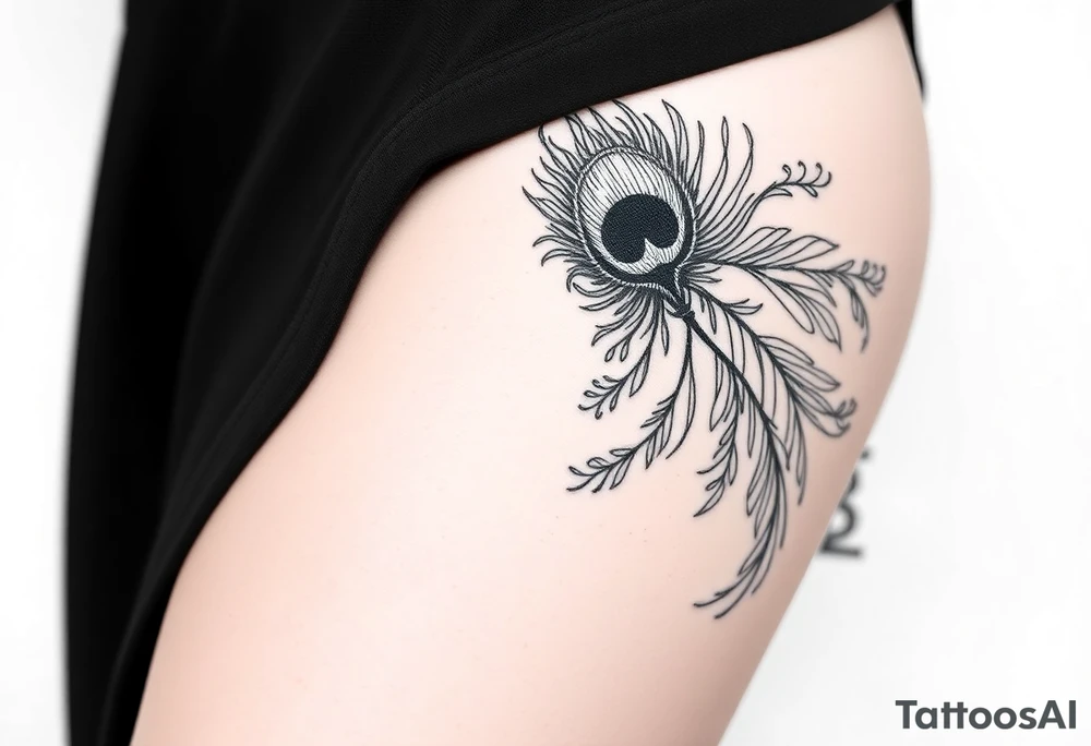 Peacock feather tattoo idea