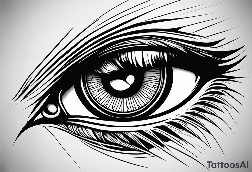 Cat eye tattoo idea
