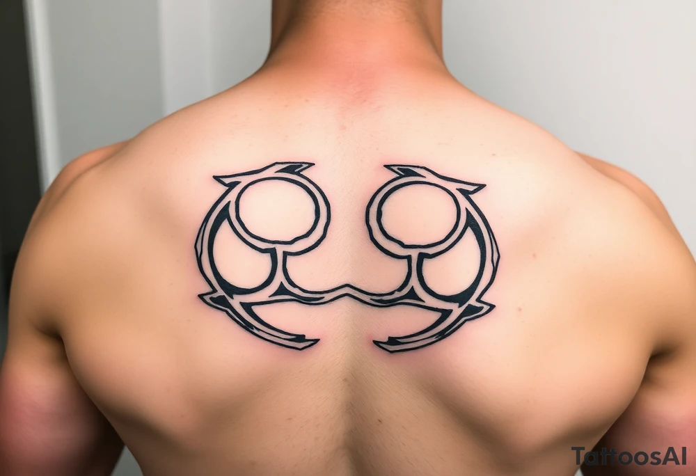 Brass knuckles tattoo idea