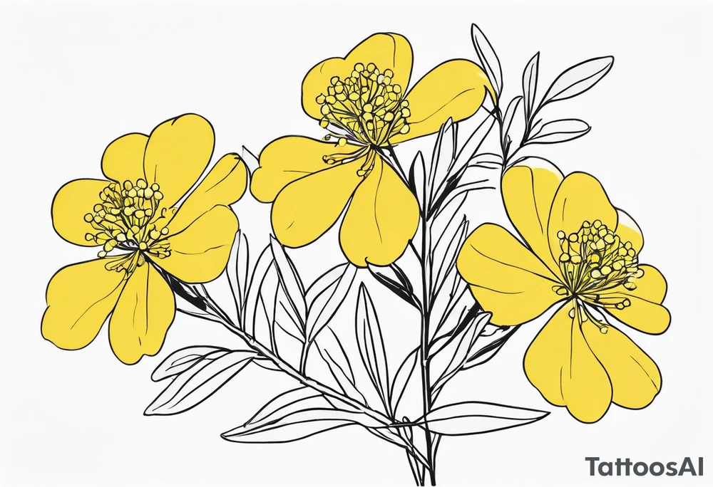 national Australian flower (waratha or the golden wattle), simple/not to detailed, placed to be able to extend a whole bouquet tattoo idea