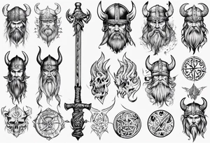 viking sleeve tattoo tattoo idea