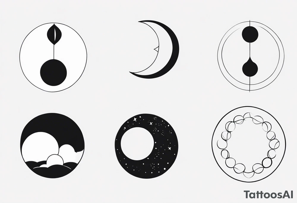 Moon phases tattoo idea