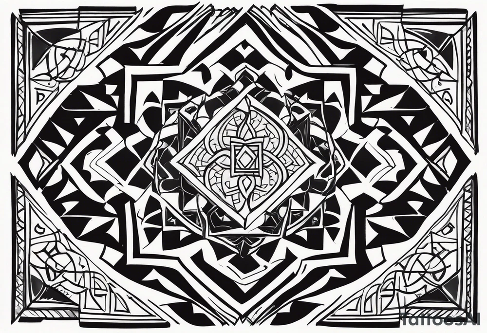 Palestinian tribal art tattoo idea