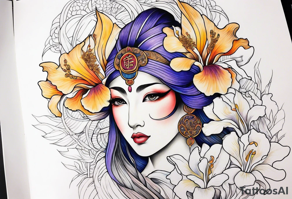 Goddess iris tattoo idea