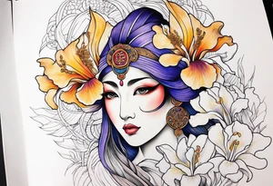 Goddess iris tattoo idea