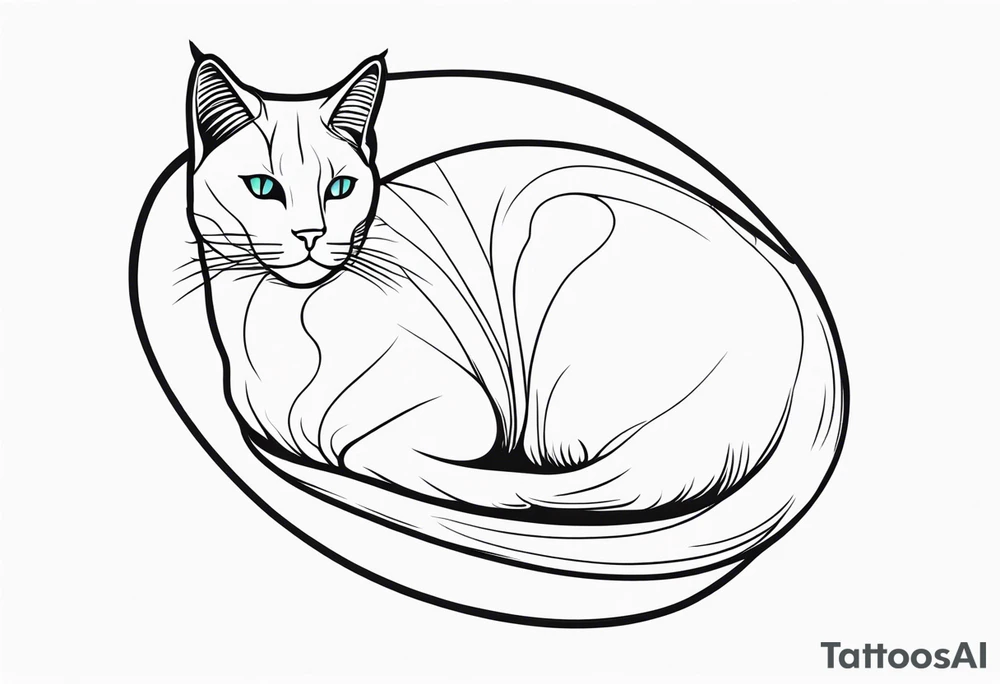 a beautiful cat tattoo idea