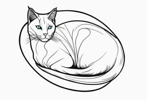 a beautiful cat tattoo idea
