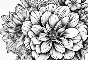 Circular flower tattoo idea