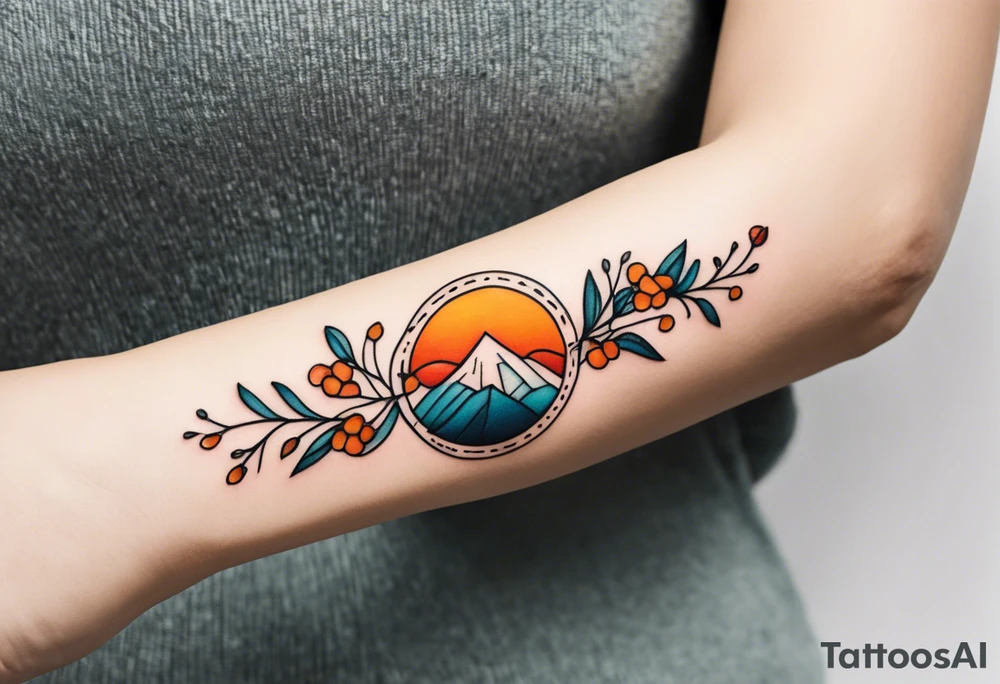 Minimalist and small tattoo on female arm. Inspired by sicilian traditional arts and aesthetics. tattoo idea