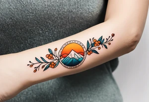 Minimalist and small tattoo on female arm. Inspired by sicilian traditional arts and aesthetics. tattoo idea