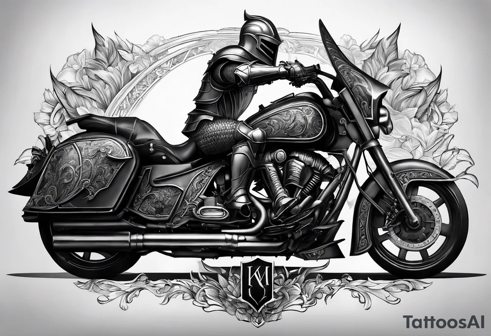 knight heavy armor tattoo idea