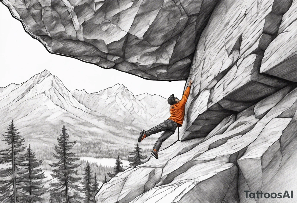 Indoor bouldering tattoo idea