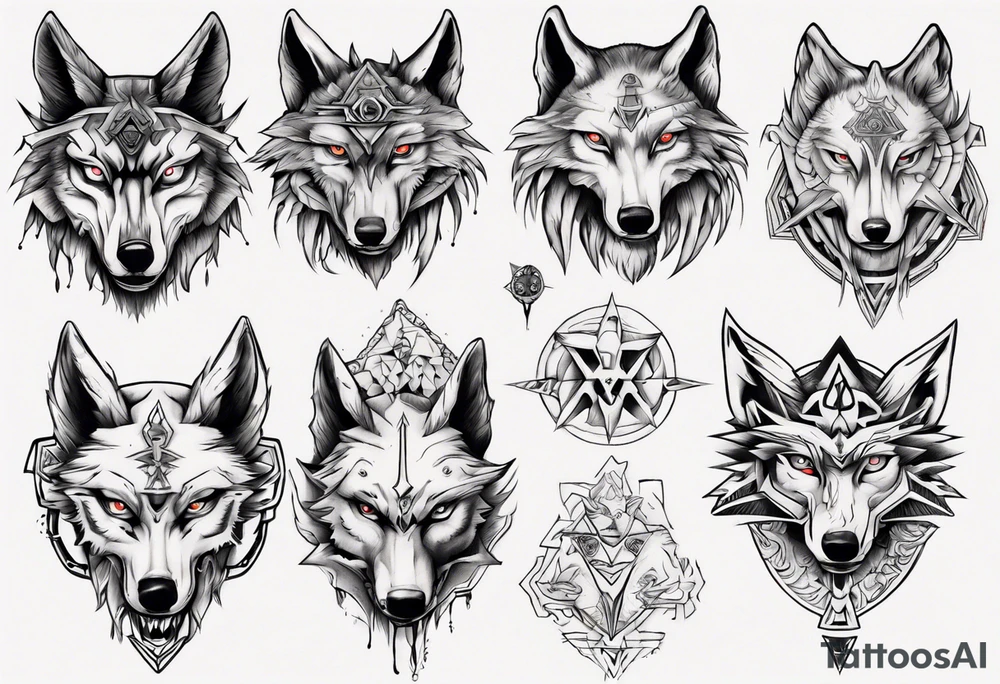 wolf head zelda tattoo idea