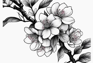 Japanese cherry blossoms forearm tattoo tattoo idea