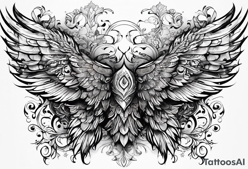 use picture from favorite and delete the wings tattoo idea