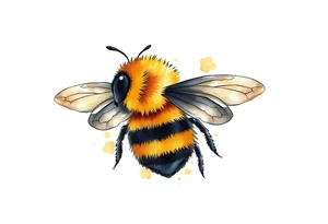 Cute bumblebee tattoo idea