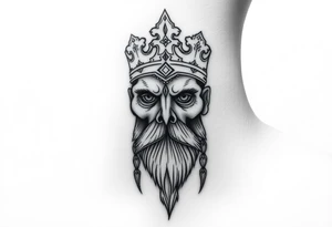patriarch kiril head on the front of neck but in a way where it wont age poorly tattoo idea