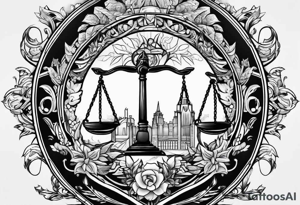 justice emblem tattoo idea