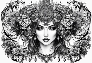 demonic sleeve tattoo idea