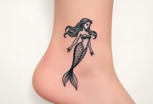 Injured mermaid tattoo idea