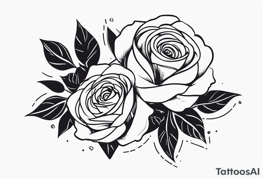 roses made of money tattoo idea