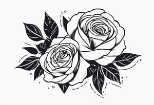 roses made of money tattoo idea