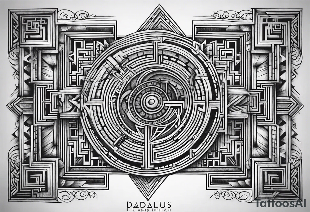 Daedalus labyrinth tattoo tattoo idea