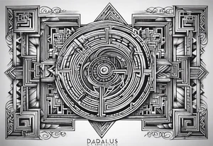 Daedalus labyrinth tattoo tattoo idea