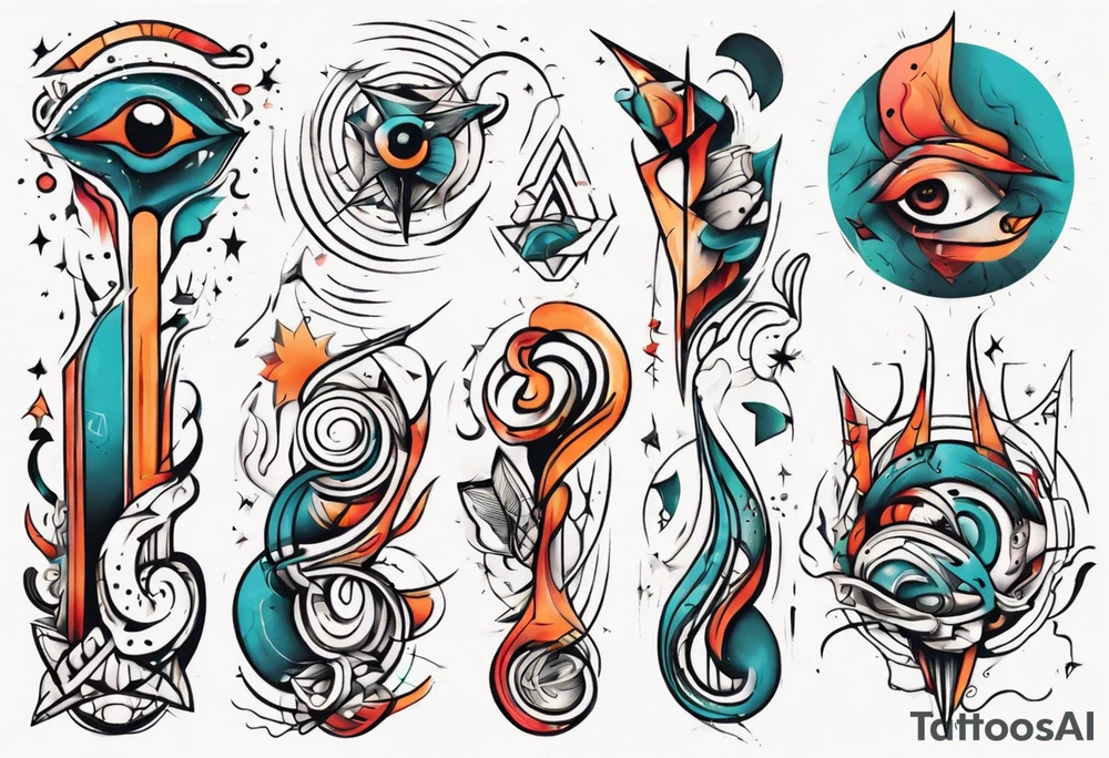 Abstract linear tattoo idea