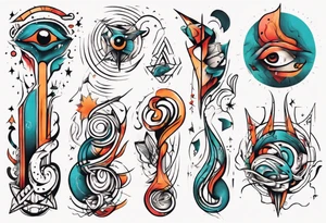 Abstract linear tattoo idea