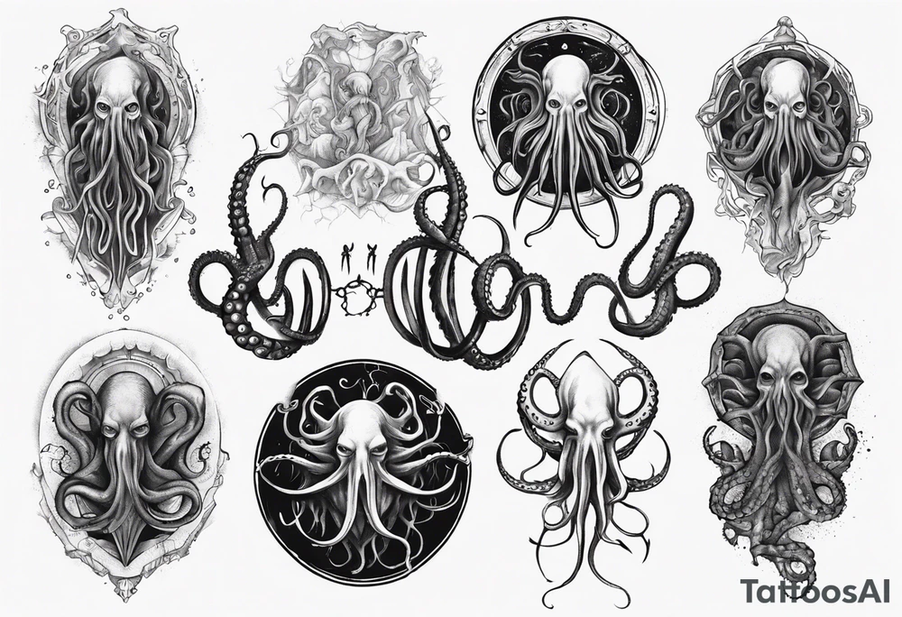 lovecraft myth tattoo for forearm tentacle +++ tattoo idea