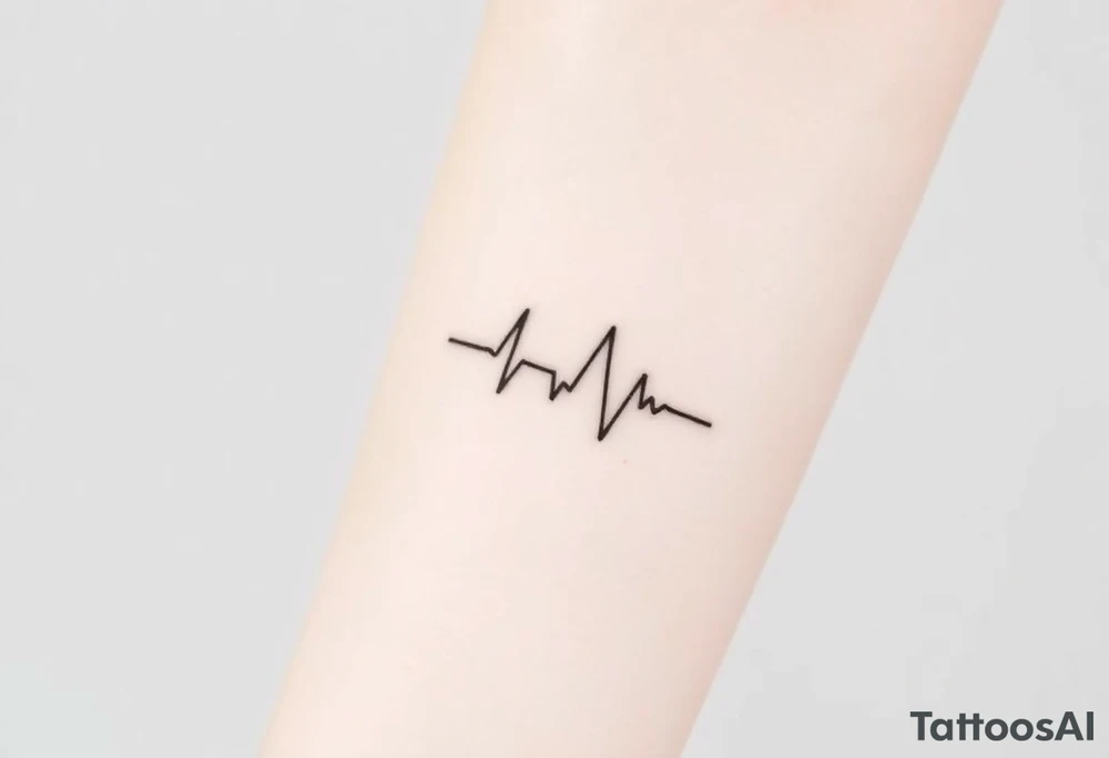 Powerful mental health play stop pause symbol tattoo heartbeat tattoo idea