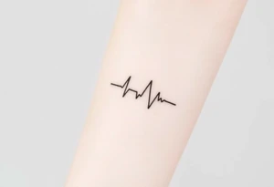 Powerful mental health play stop pause symbol tattoo heartbeat tattoo idea
