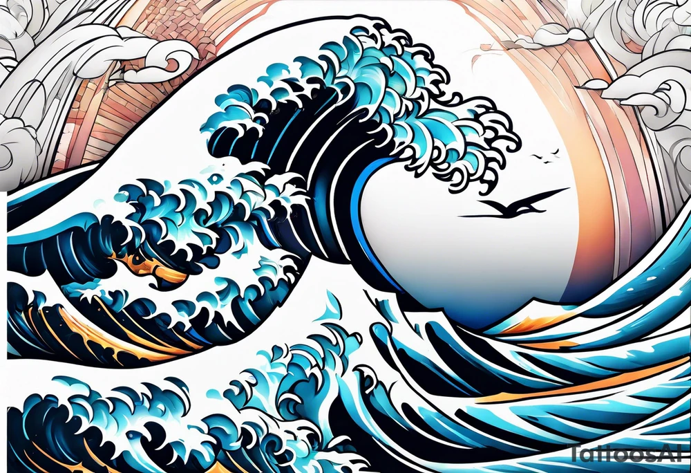 waves tattoo idea