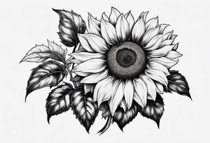 a sunflower tattoo idea