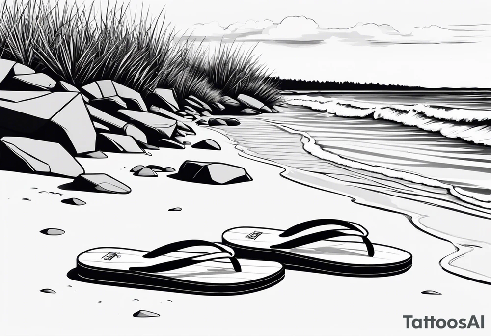 Keep it simple. A pair of Timberlakes next to a pair of flip flops on the Beach. tattoo idea
