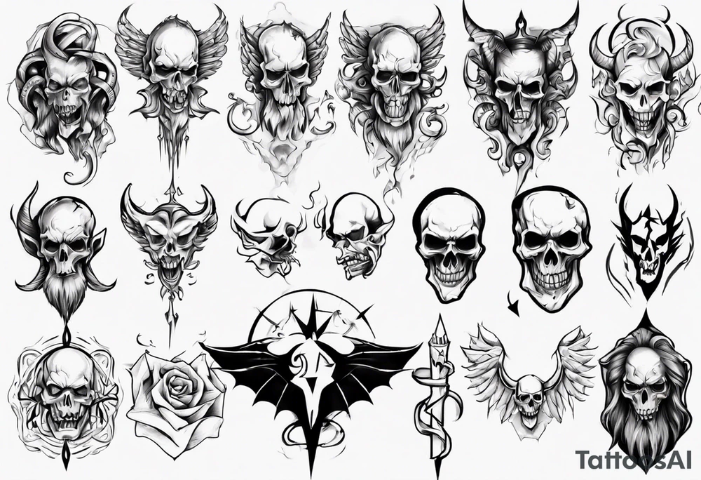 Good and evil tattoo idea
