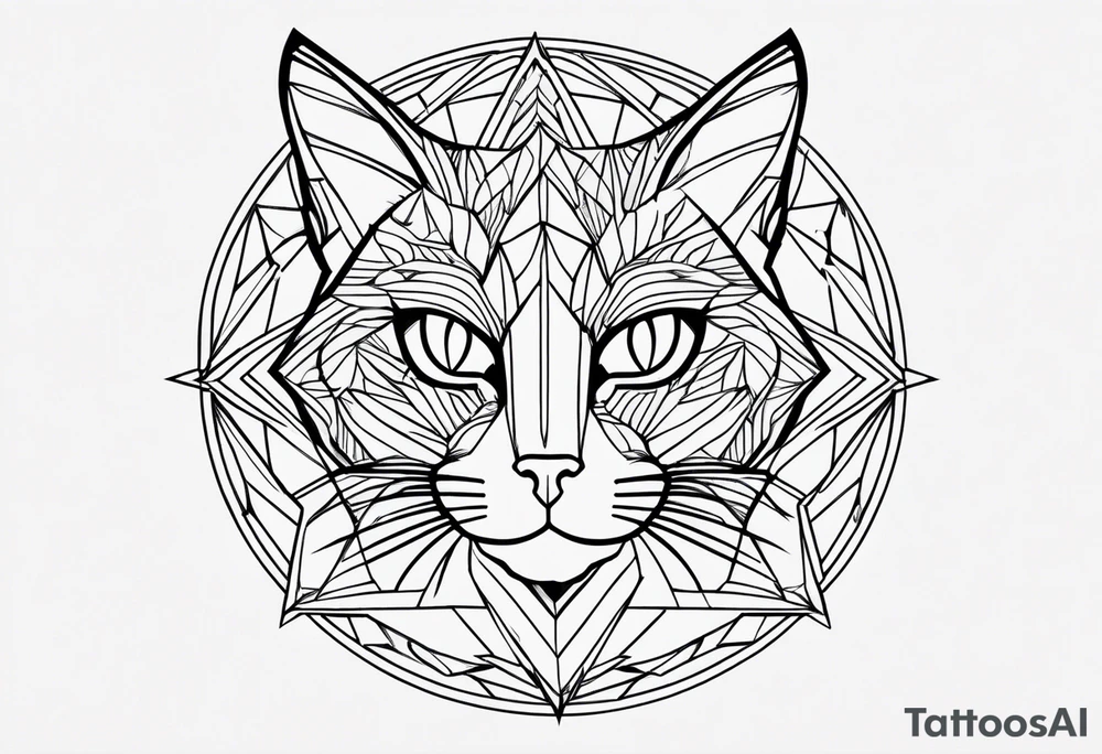 Black cat tattoo idea