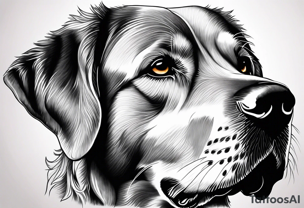 labordor retriever dog head tattoo idea