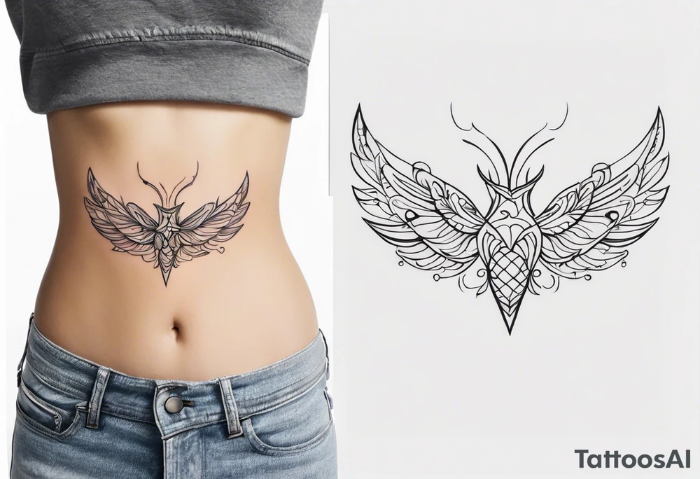 Small Horizontal tattoo inspired by nature that will go across thigh tattoo idea