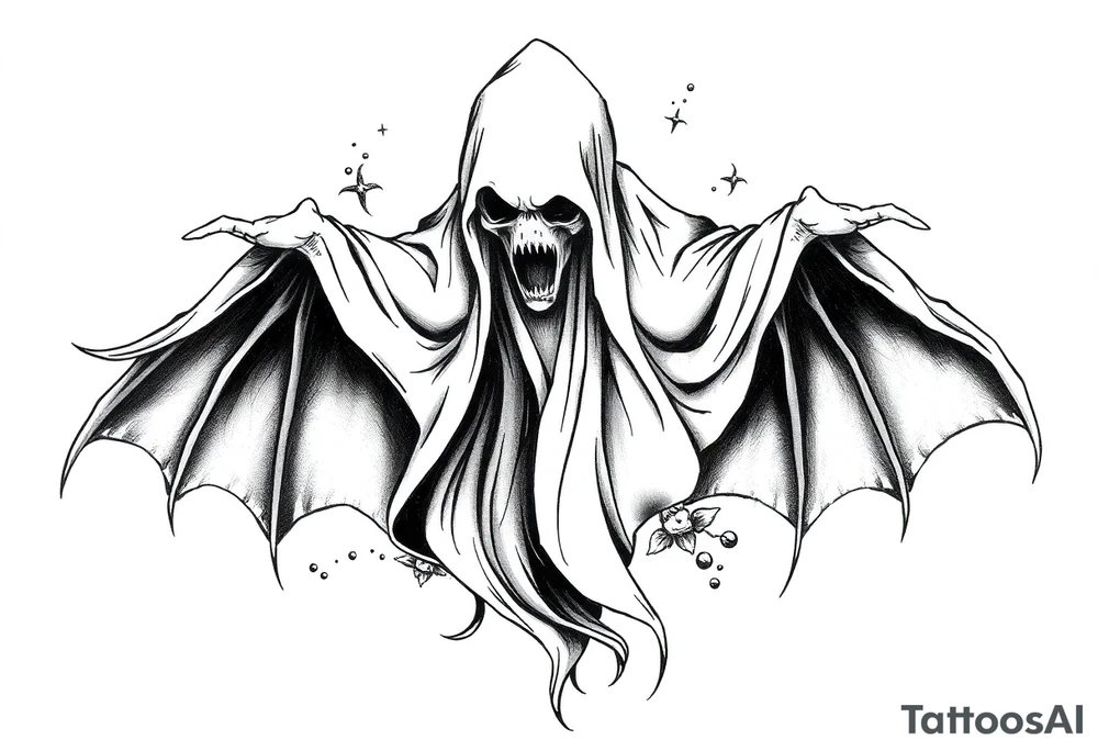 Hot sexy ghost tattoo idea