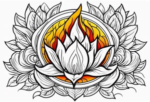 tongue of fire
old school vintage simple traditional design with vintage flowers surrounding
bold color simple tattoo idea