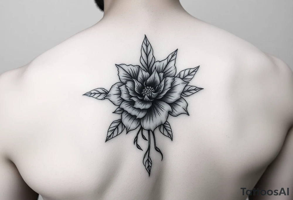Make something similar to this. It should be a small, unique floral design. tattoo idea