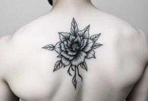 Make something similar to this. It should be a small, unique floral design. tattoo idea