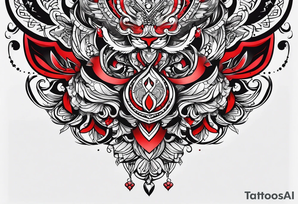 Simple black and red tattoo for men tattoo idea Simple black and red tattoo for men tattoo idea