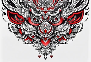 Simple black and red tattoo for men tattoo idea
