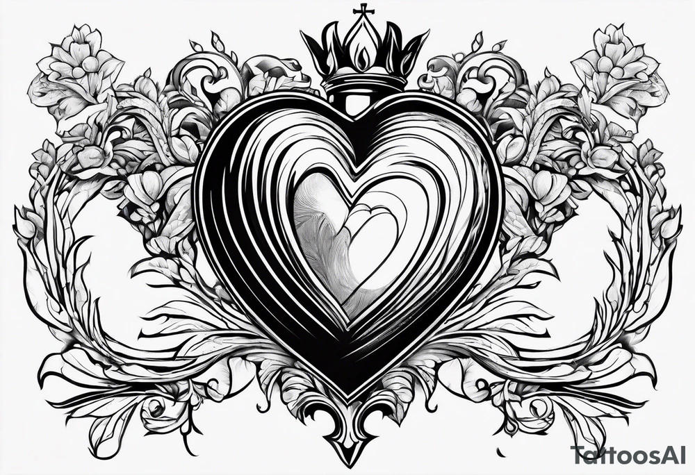 Sacred heart tattoo idea