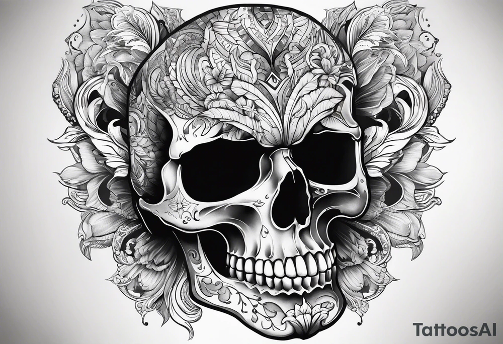 skull tattoo with carnisero tattoo idea