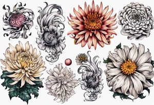 chrysanthemum Sleeve tattoo idea